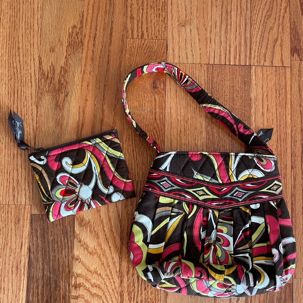 Vera Bradley. Hannah Bag & Wallet. Puccini Print.
